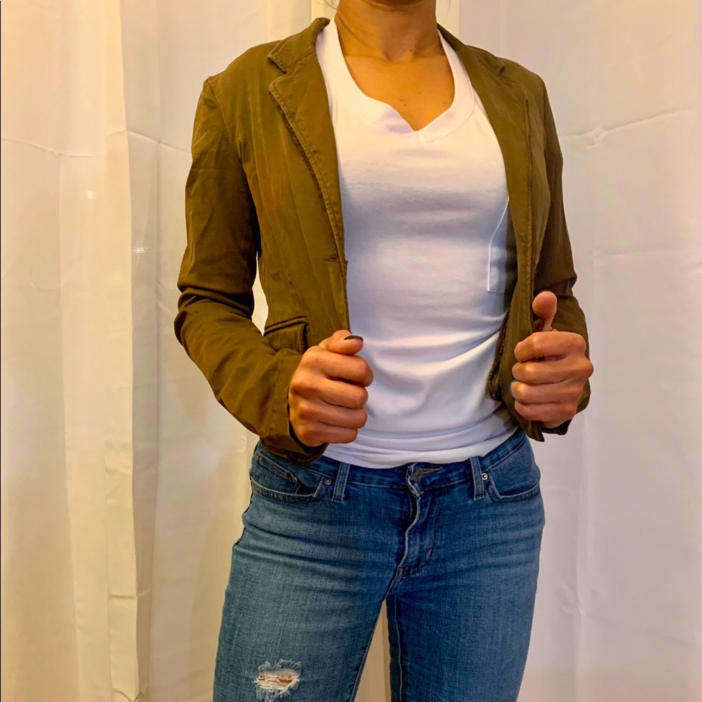 Juicy couture blazer jacket small greenish brown
